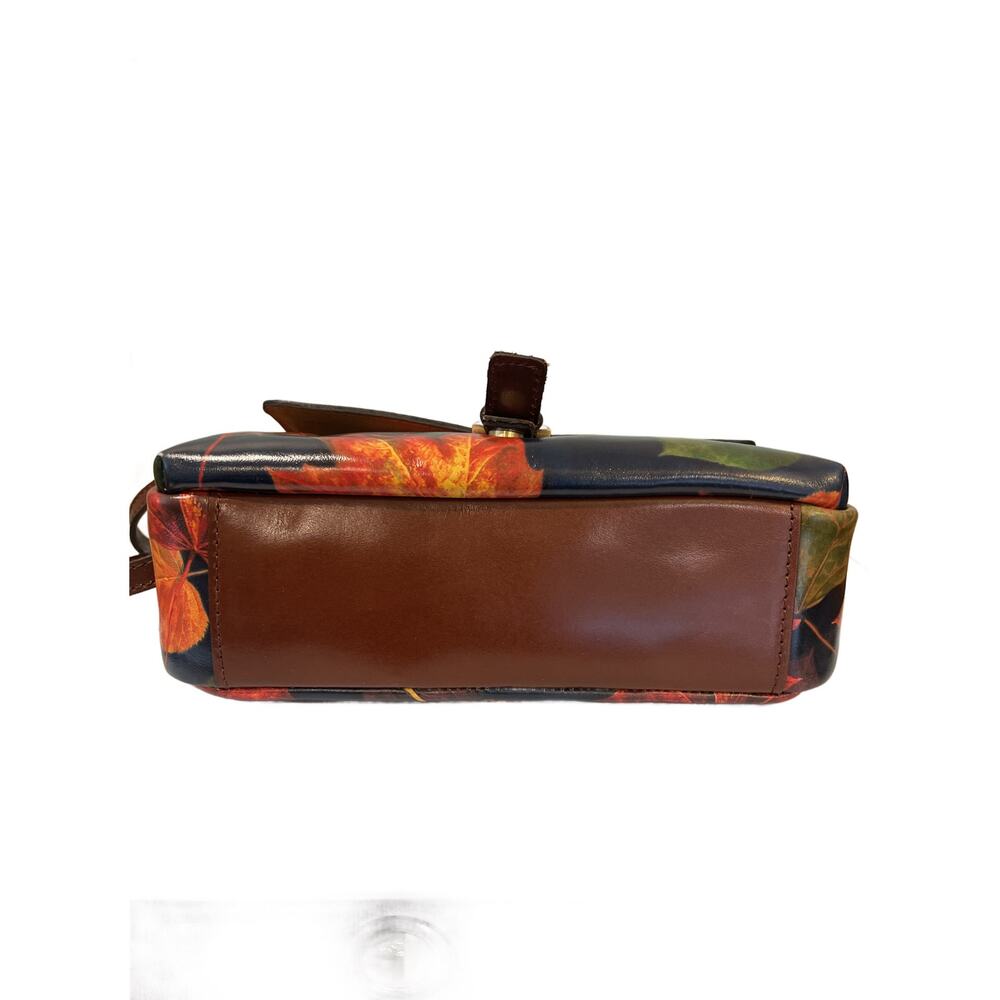 Patricia Nash Maple Leaf Pattern Leather Handbag Rare - Picture 3 of 15
